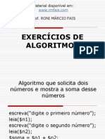 Exercicios de Algoritmos