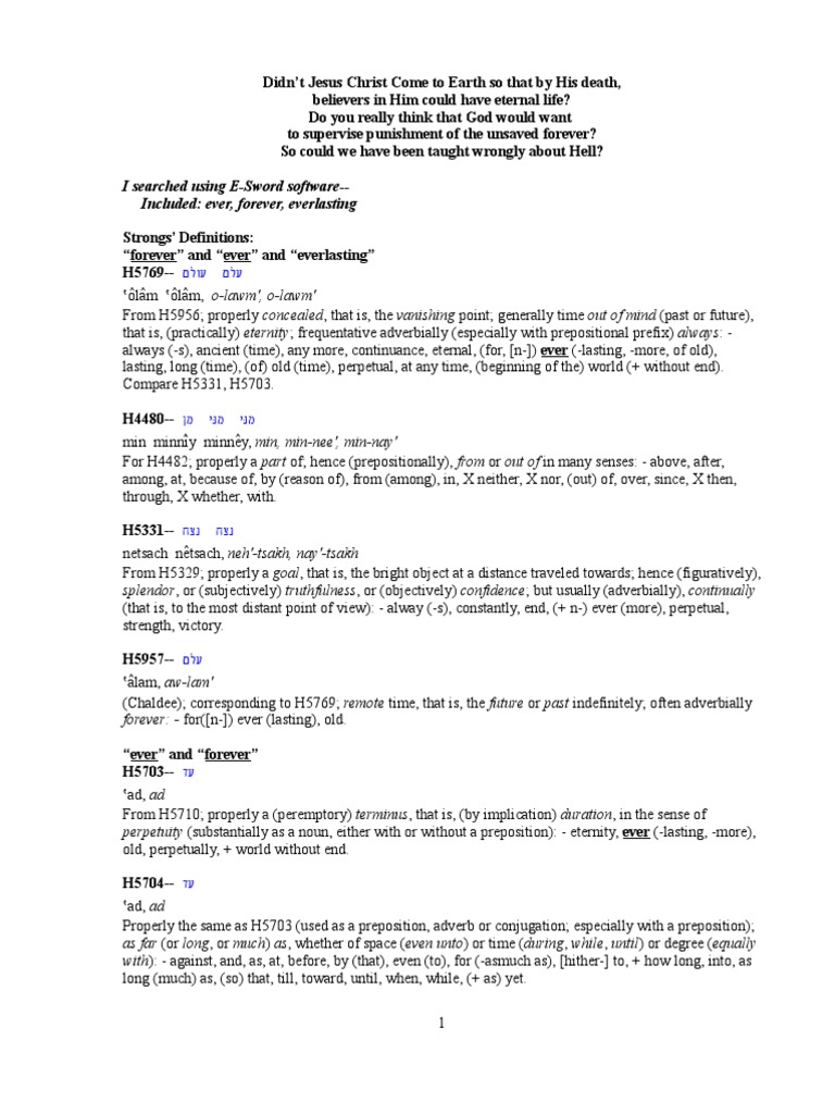Understanding Biblical Eternity Concepts | PDF | Book Of Genesis | Aaron