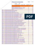 Preços de insumos para construção civil