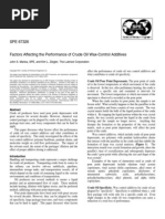 Factors Affecting the Performance of Crude Oil Wax-Control Additives