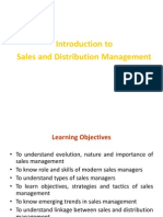 Introduction To Sales and Distribution Management