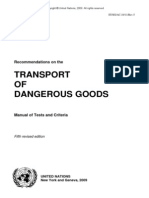 Transport OF Dangerous Goods: Recommendations On The