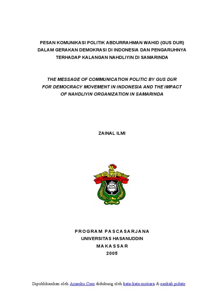 Contoh Makalah Komunikasi