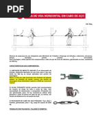 Linha de vida em cabo de aço