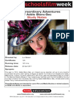 LES AVENTURES EXTRAORDINAIRES D'ADÈLE BLANC-SEC     - 
    Study guide by Sarah Leahy