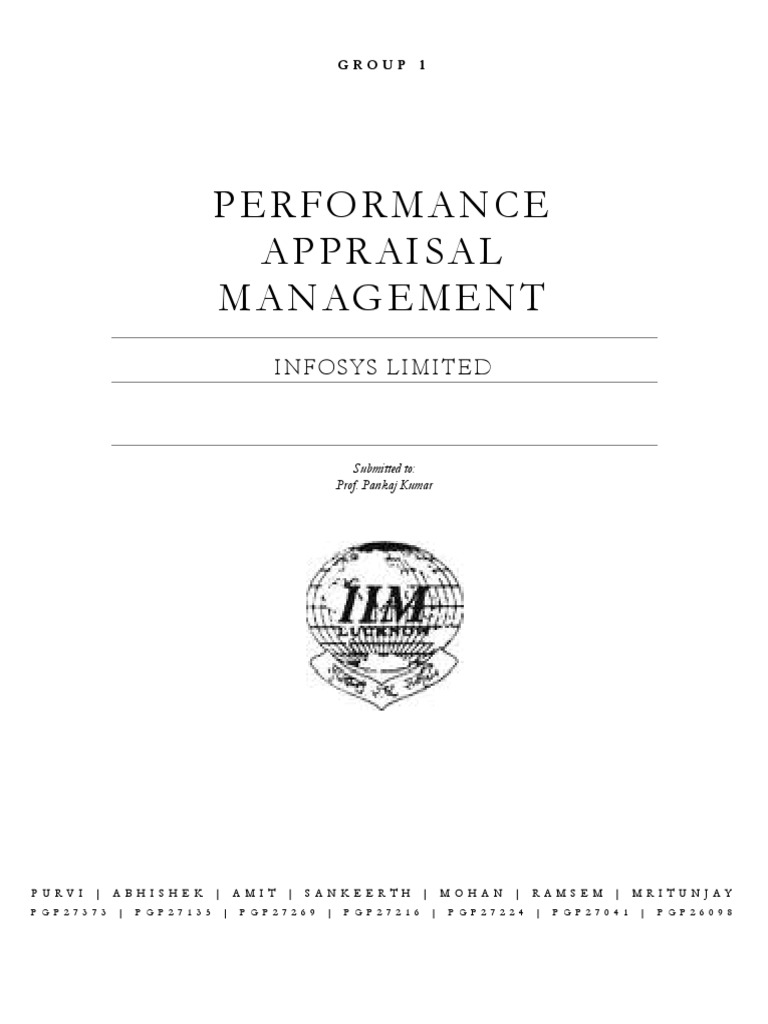 PAM Group 1 Infosys Performance Appraisal Competence (Human Resources)