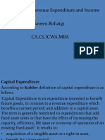 Capital, Revenue Expenditure and Income
