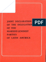 Joint Declaration of The Marxist-Leninist Parties of Latin America