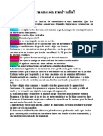 Guión de Ainara Gzlez.: ¿La Mansión Malvada?.