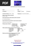 Download Client Personal Training Questionnaire by Francesco SN17120037 doc pdf