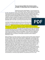 Analyse The Role of The Jury Service Within The Criminal Justice System in England and Wales