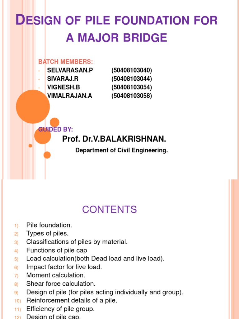 Pile Foundation Design for Major Bridge | PDF | Deep Foundation ...