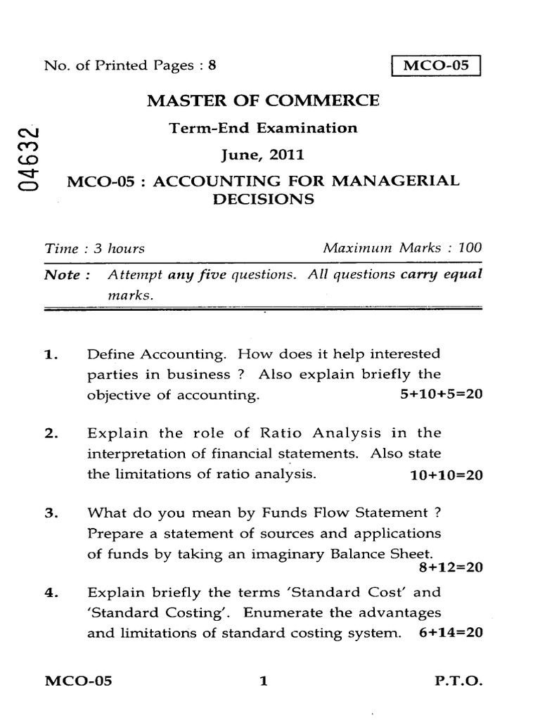 Mco 05 | PDF | Accounting | Financial Statement