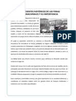 Antecedentes Históricos de Las Ferias Internacionales y Su Importancia