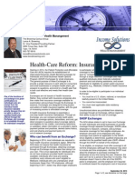Health-Care Reform: Insurance Exchanges: Income Solutions Wealth Manangement