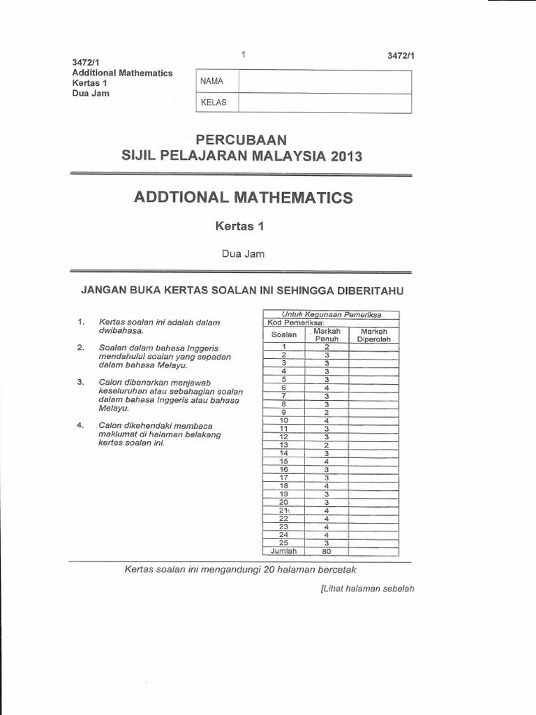 Soalan Add Math Kertas 2 - Contoh 84
