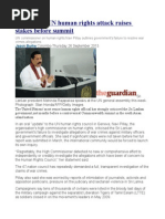 Sri Lanka UN Human Rights Attack Raises Stakes Before Summit