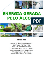 ENERGIA GERADA PELO ÁLCOOL