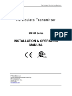 FilterSense, Manual, EM 30T v2.02, Installation and Operating