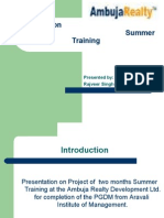 Presentation On Summer Training