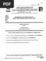 Percubaan Bahasa Melayu SPM Kelantan 2013