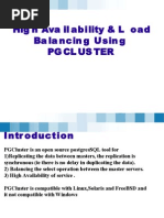 Hig H Ava Il Ability & L Oad Balancingusing Pgcluster