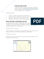 Pasar de AutoCAD Civil 3D Al GPS Al Civil 3D