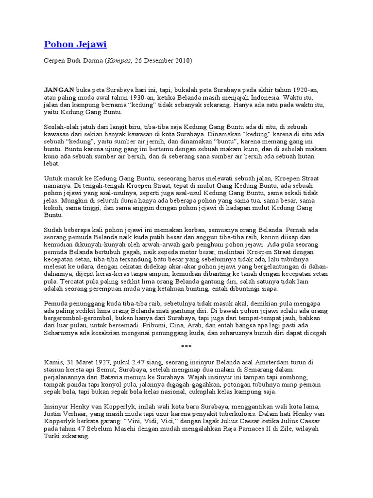 Cerpen Terbaik Kompas