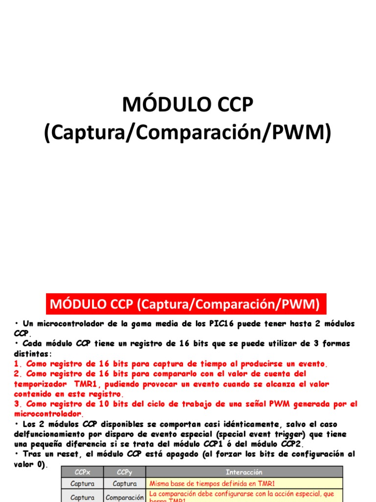Módulo CCP | PDF | Poco | Microcontrolador