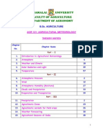 Agricultural Meteorology - Part - II