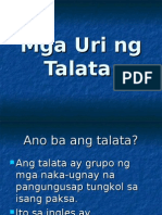 Filipino 1 Mga Uri NG Talata