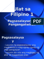 Filipino 1 Pagsasalaysay at Pangangatwiran