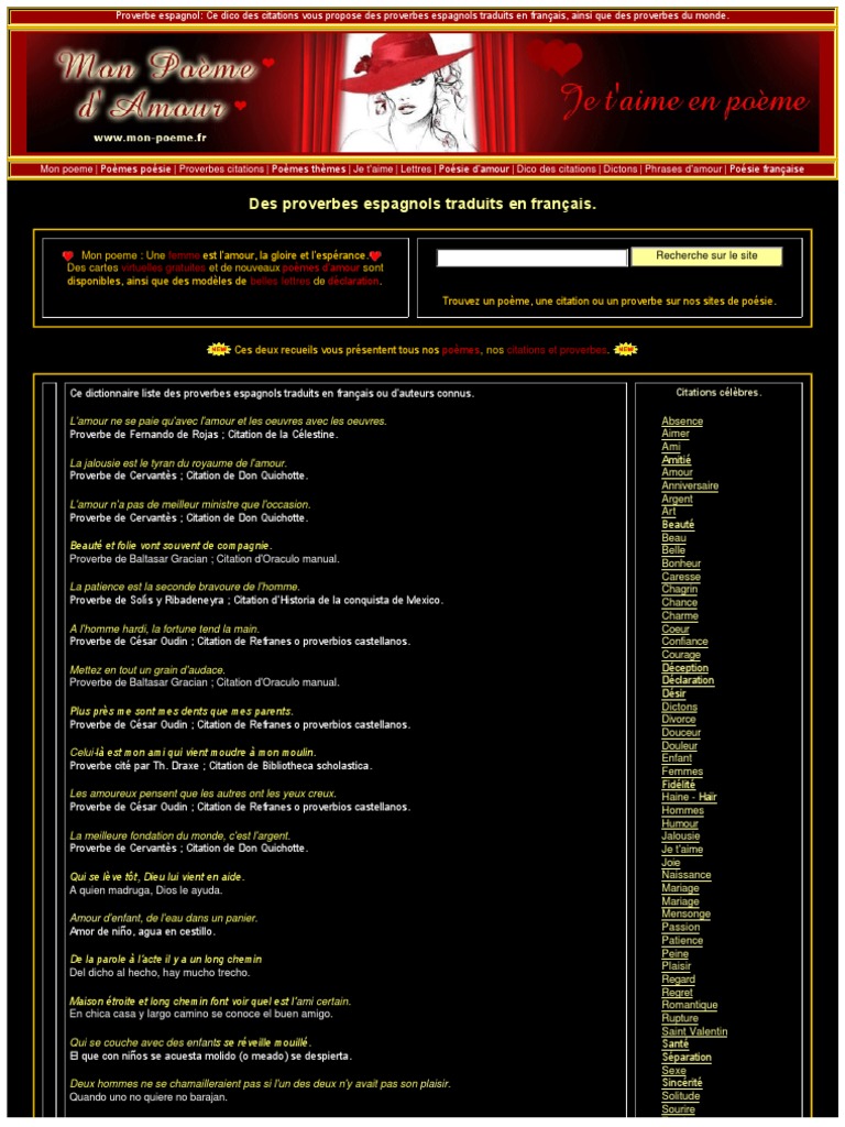 Des Proverbes Espagnols Traduits en Français | PDF | Amour | Religions et  croyances, image size:768x1024