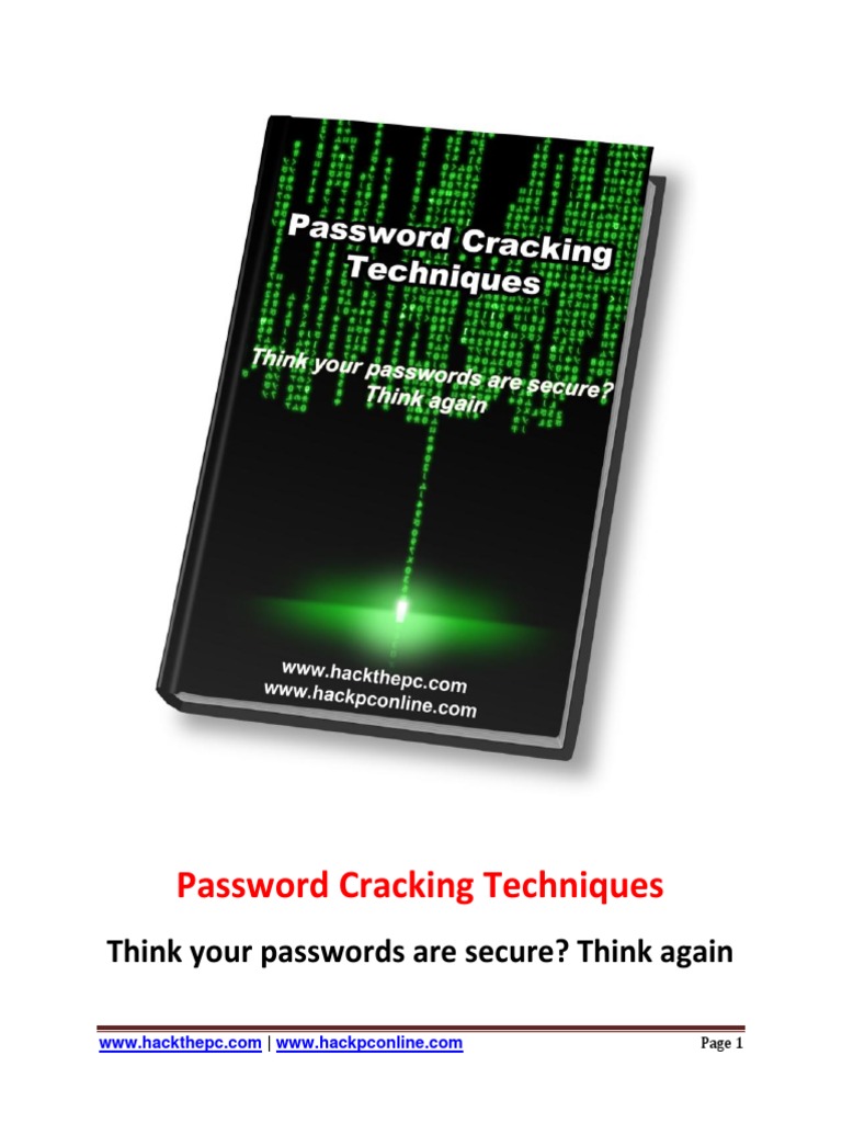 Password Cracking Techniques 2 | Password | Obfuscation