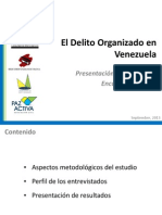 I Encuesta Sobre Delito Organizado en Venezuela