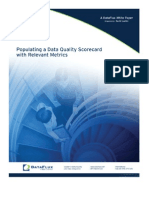 Populating A Data Quality Scorecard With Relevant Metrics