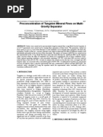 Preconcentration of Tungsten Mineral Fines On Multi-Gravity Separator