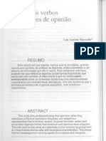 A Ação Dos Verbos Introdutores de Opinião