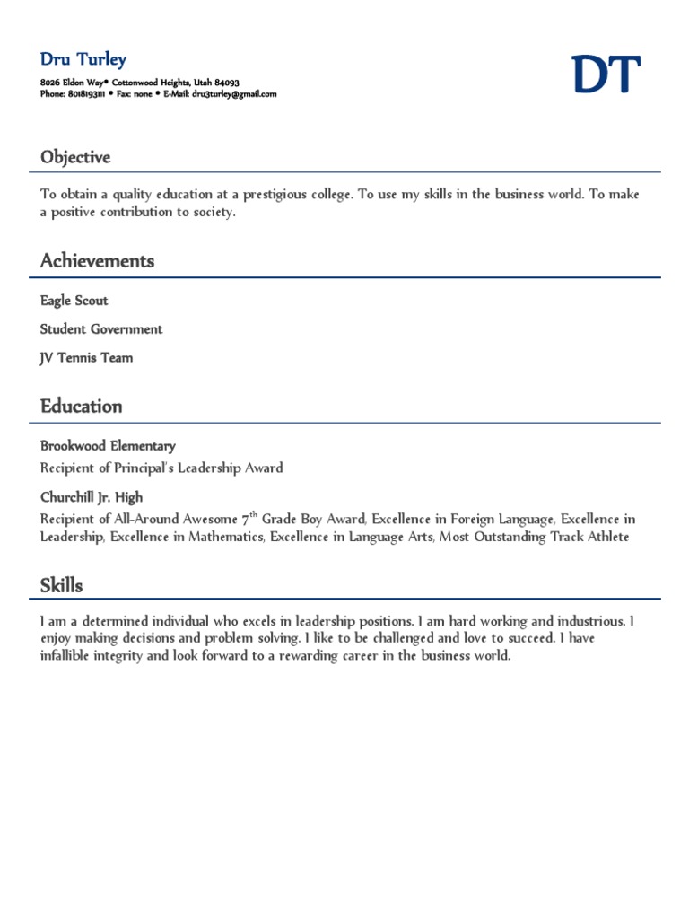 Basic Resume | PDF | Career & Growth