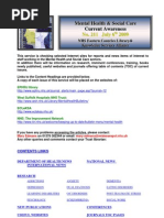 Download Mental Health Bulletin No 211 July 6th 2009 by Health Library SN17132850 doc pdf