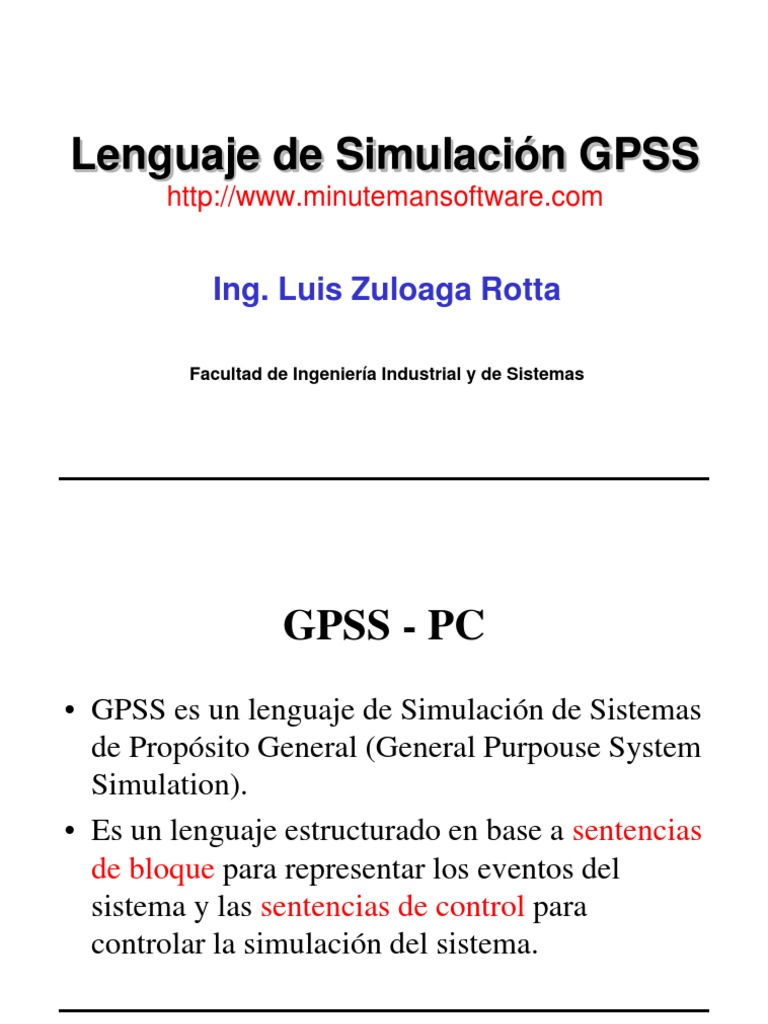 Introducción al Lenguaje GPSS para Simulación | PDF | Matriz ...