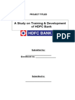 Training and Developing HDFC Bank