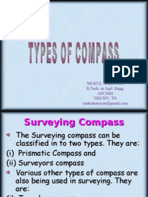 Compass Types In Surveying Compass Surveying - 