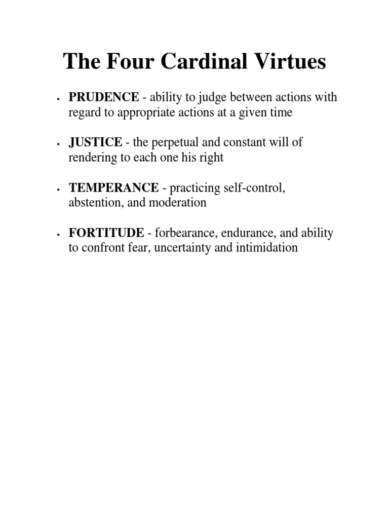 The Four Cardinal Virtues