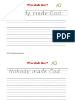 Who Made God Copywork (Dotted Middle Line)