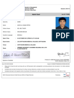 Admit Card: Serial No.: 64599