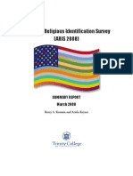 American Religious Identification Survey (ARIS 2008) Summary Report