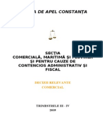 Sectia Comerciala - Decizii Relevante Trimestrul III - IV 2009 - Comercial Bun Pt Insolventa