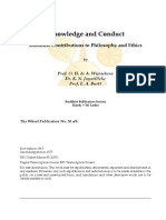 (K.N.jayatilleke, Wijesekera & Burtt) Knowledge and Conduct (WH 50)