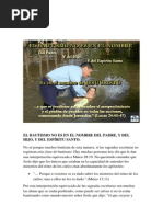 El Bautisno No Es en El Nombre Del Padre